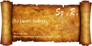 Szimon Robin névjegykártya